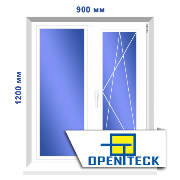 Двостулкове вікно, 900 х 1200 мм