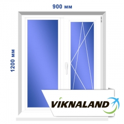 Двостулкове вікно, 900 х 1200 мм