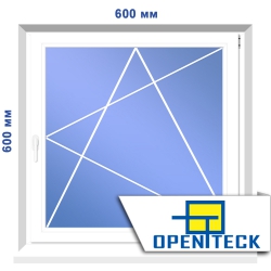 Одностулкове вікно, 600 х 600 мм
